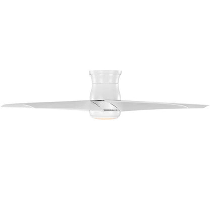 Mena 54 in. White Color Changing LED Indoor/Outdoor Hugger Matte White Ceiling Fan with Light and Remote