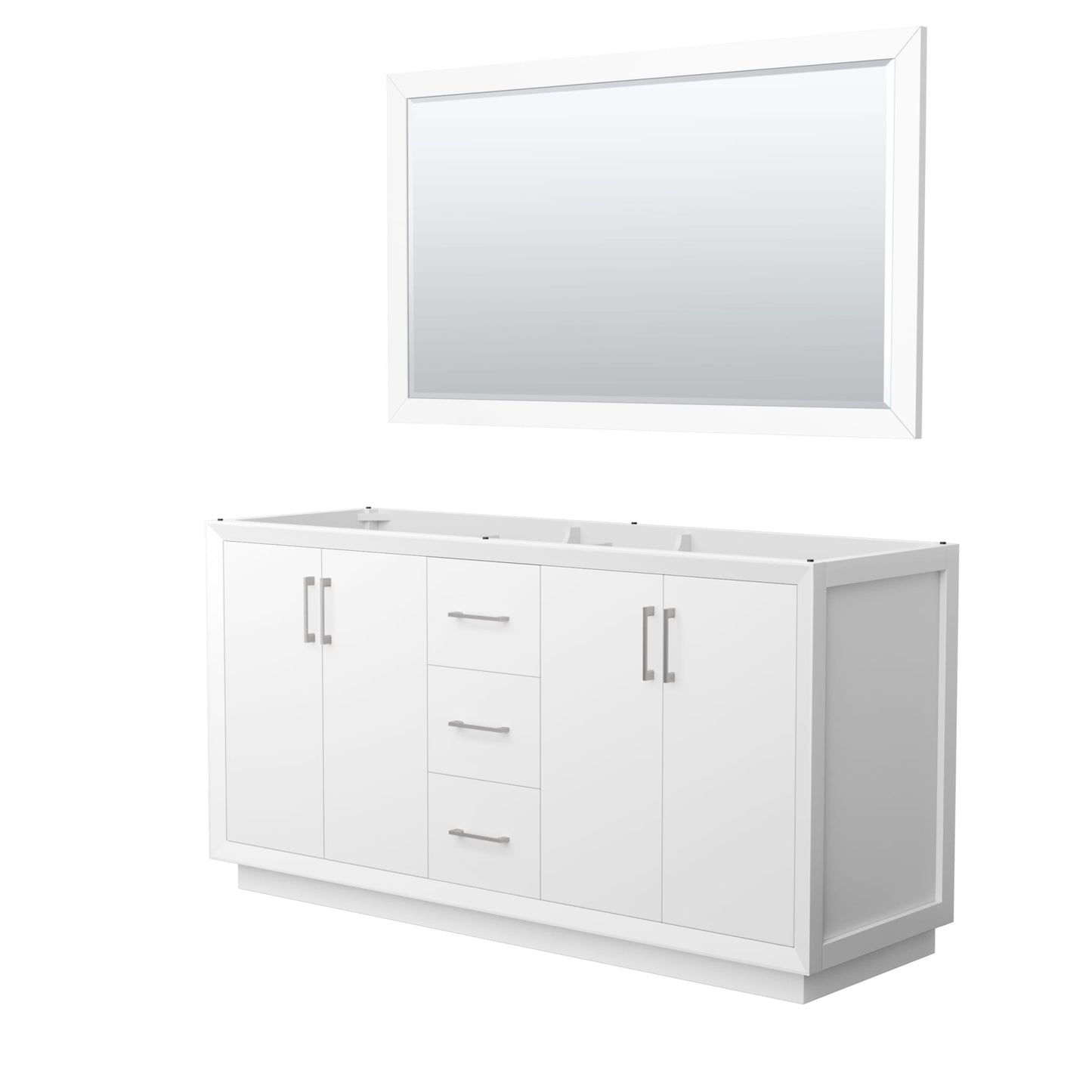 Strada Double Bathroom Vanity - 65.25W x 34.25H x 21.75D