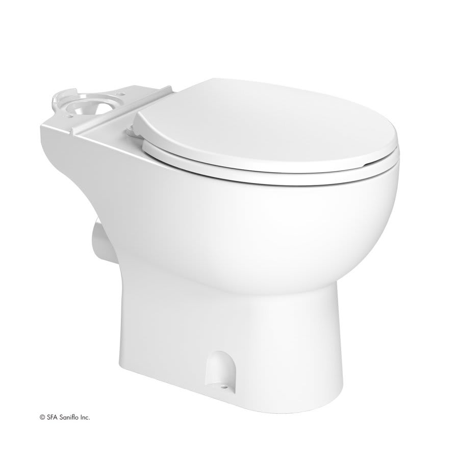 Toilet Bowl, Floor Mount, 12 in Rough, ADA, Round, White
