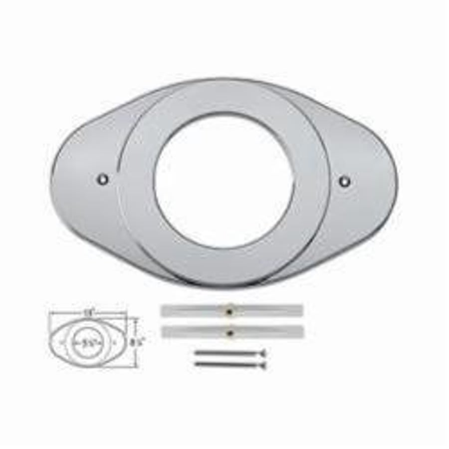 Replacement Shower Renovation Cover Plate, 5-1/8 in, 13 in L x 8-1/8 in H, Polished Chrome