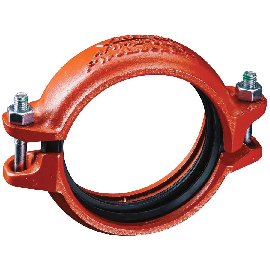 Rigid Coupling, 6 in, Groove, Ductile Iron, Enamel Painted