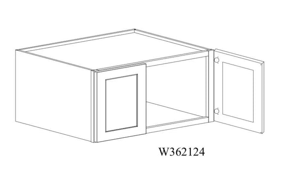 Wall Refrigerator Cabinet - 36"W x 21"H x 24"D