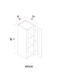 Wall Cabinet - 09"W x 36"H x 12"D
