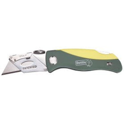 Folding Lockback Utility Knife, Razor Blade, 11 Blades Included, 6-1/2 in OAL