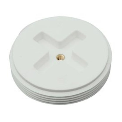 Countersunk Plug with Brass Insert, 3 in, MNPT, DWV, PVC
