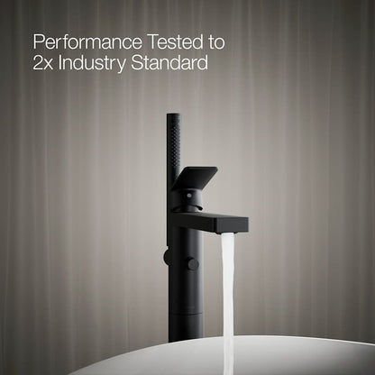 Parallel Floor Mounted Tub Filler - Includes Hand Shower