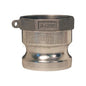 Type A Cam and Groove Adapter, 4 in, Male Adapter x FNPT, Aluminum