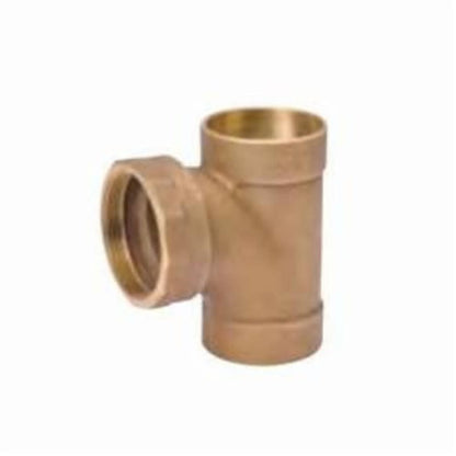 DWV Sanitary Tee, 2 in, C x C x FNPT, Copper