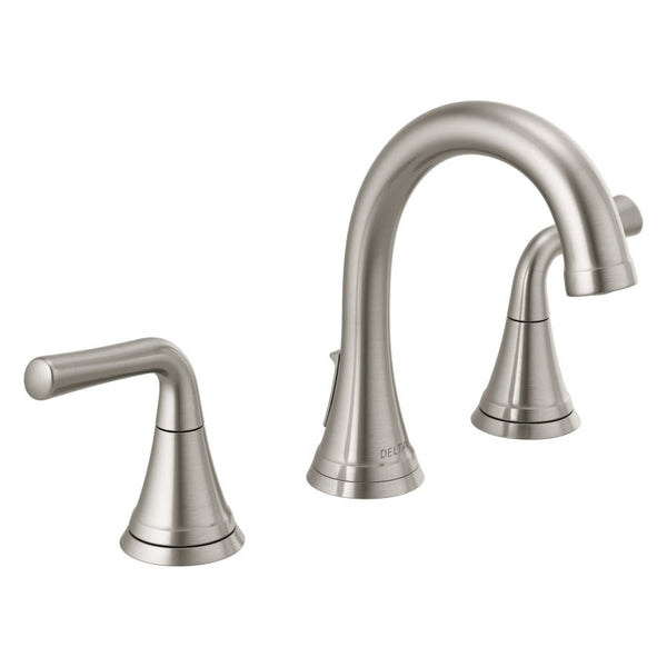Kayra™ Widespread Lavatory Faucet, ADA, 2 Handle, 3-Hole, 1.2 gpm, Stainless