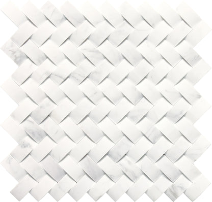 Stone a la Mod Contempo White Oval, Straight Edge 1 1/2X3/4 Polished