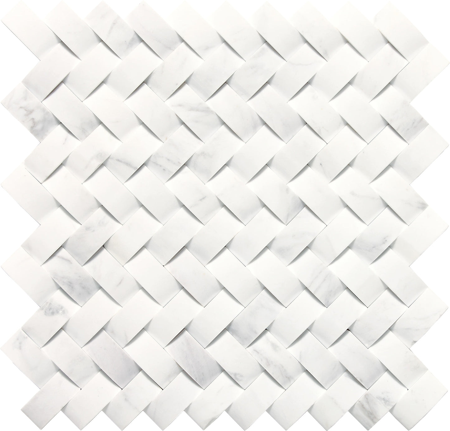 Stone a la Mod Contempo White Wedge, Straight Edge 2X3 Polished