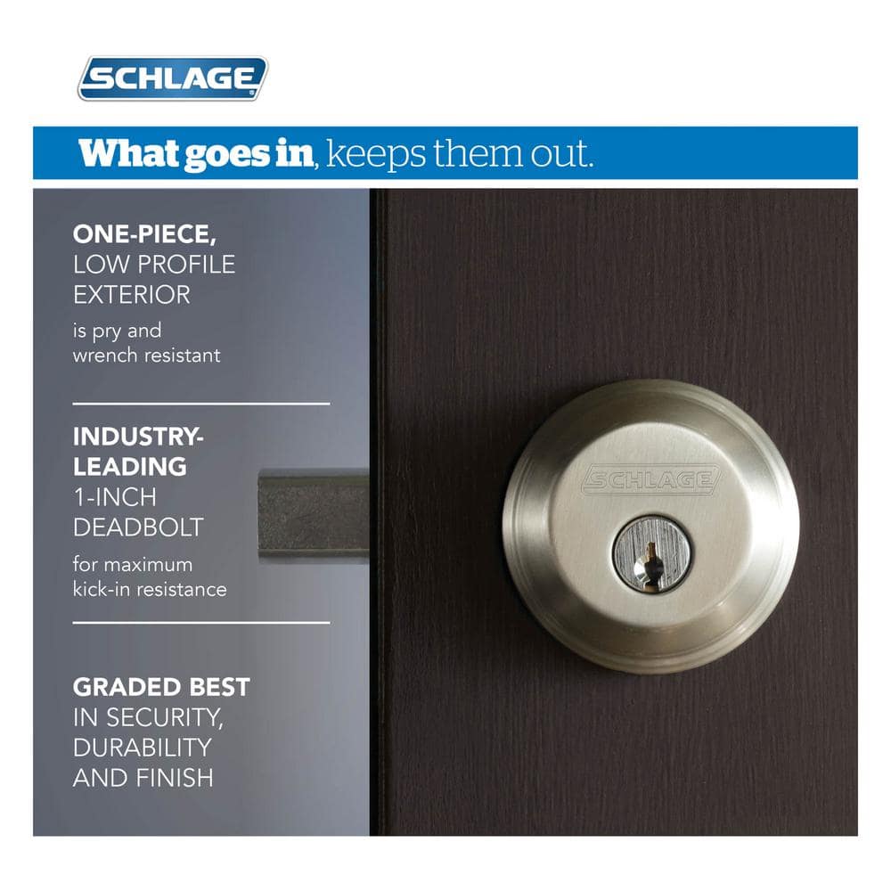 B60 Series Matte Black Single Cylinder Deadbolt Certified Highest for Security and Durability