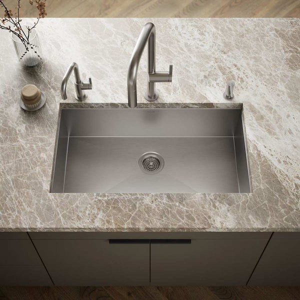 Vault 32" Undermount Single Basin Stainless Steel Kitchen Sink with SilentShield Technology
