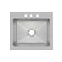 Sault 25" Drop In, Undermount Single Basin Stainless Steel Kitchen Sink