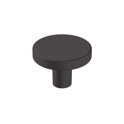 Versa 1-3/8 in. (35mm) Modern Matte Black Round Cabinet Knob