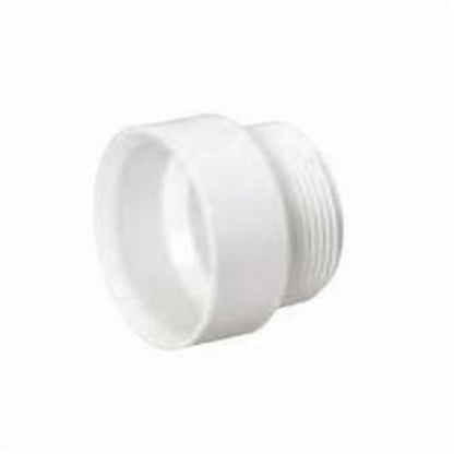 Male Adapter, 2 in, MNPT x Hub, DWV, PVC