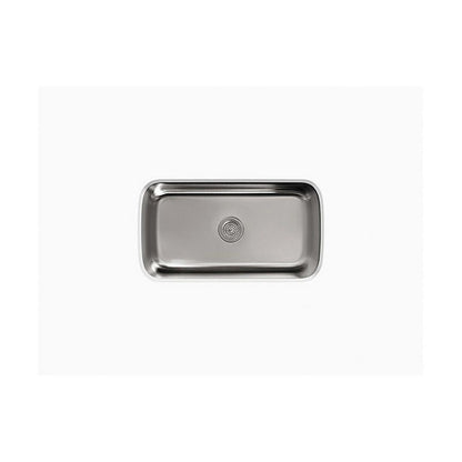 Undertone® Single Bowl Kitchen Sink, Under Mount, 31-1/2 x 17-3/4 in, 7-5/8 in Bowl Depth, 18 ga Satin Steel, Stainless