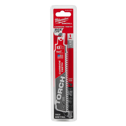 SAWZALL® The Torch™ Carbide Tip Reciprocating Saw Blade, 6 in L, 7 tpi, 0.05 in THK