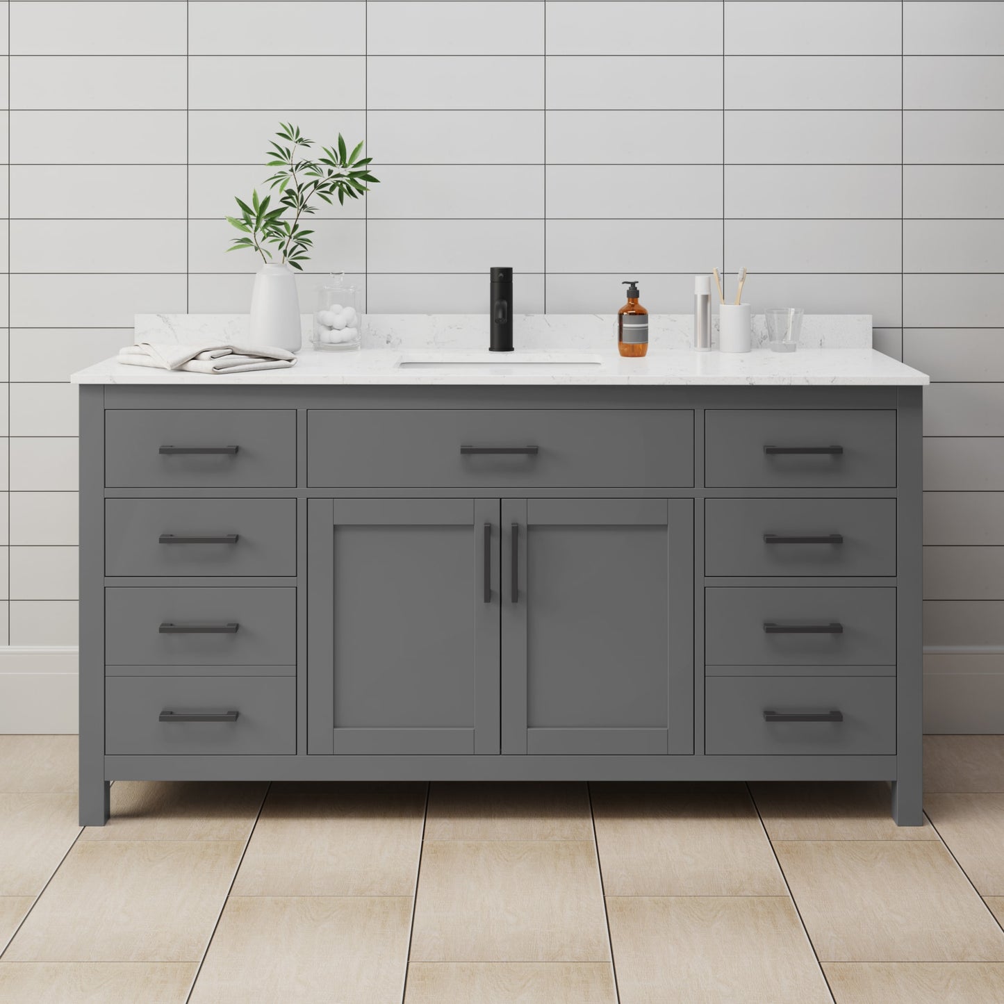 Beckett Single Bathroom Vanity - 66W x 35H x 22D