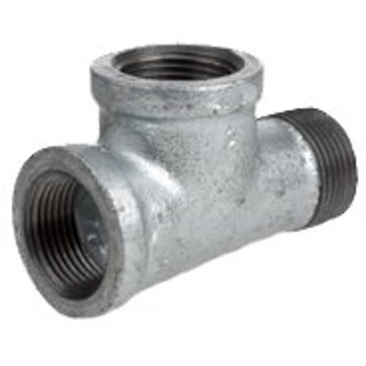 Tee, 1 in, FNPT x MNPT x FNPT, 150 lb, Malleable Iron, Galvanized
