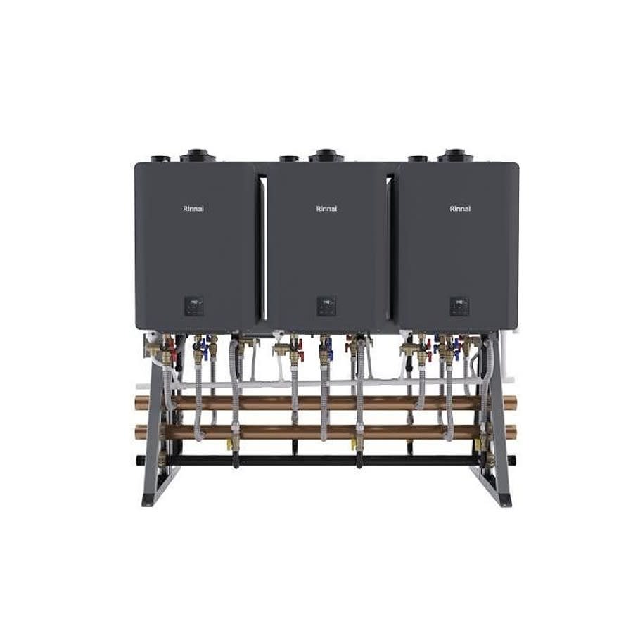 Back-to-Back Tankless Tack, Freestanding, 6 Units, Indoor/Outdoor, Natural/Propane