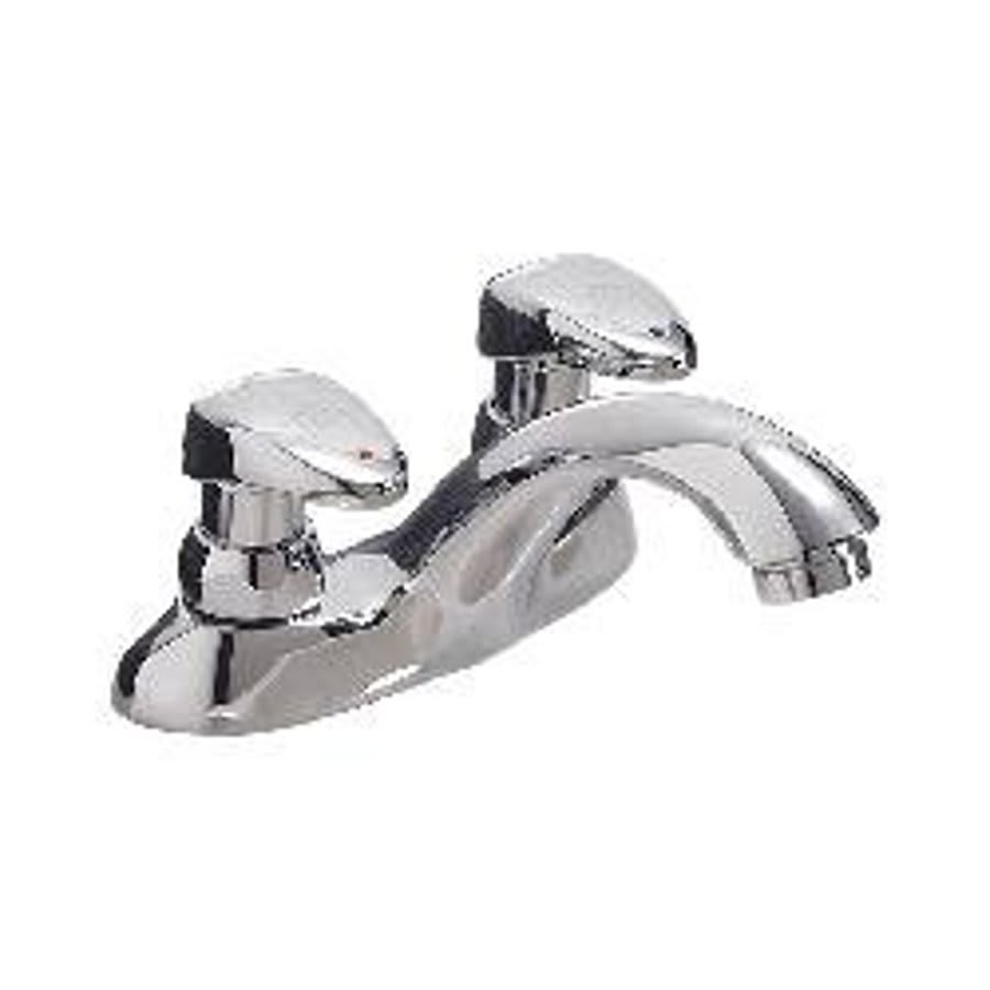 TECK® Metering Lavatory Faucet, ADA, 2 Handle, 2-Hole, 0.5 gpm, Chrome