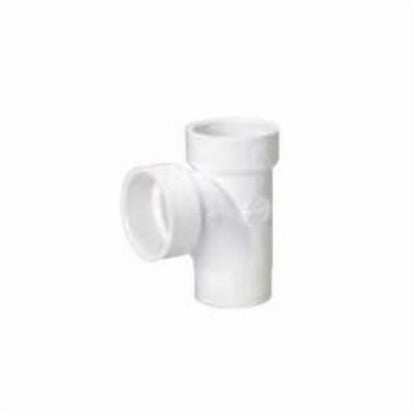 Street Sanitary Tee, 2 in, Spigot x Hub, DWV, PVC