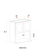 Microwave Wall Cabinet- 30"W x 30"H x 12"D