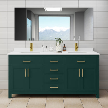 Beckett Double Bathroom Vanity - 72W x 35H x 22D