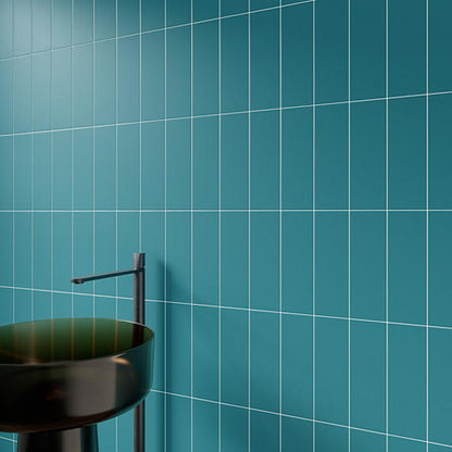 Color Wheel Linear Matte Ocean Blue Rectangle 4X8 Matte