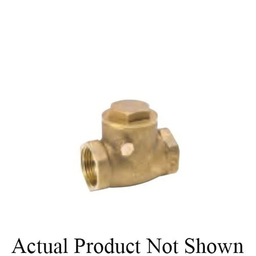 Swing Check Valve, 1-1/4 in, FNPT, Brass