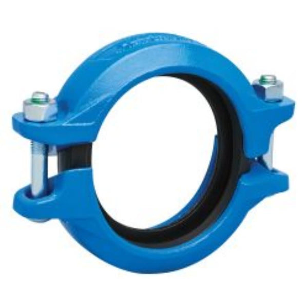 Rigid Coupling, 4 in, Groove, Ductile Iron, Enamel Painted, Potable