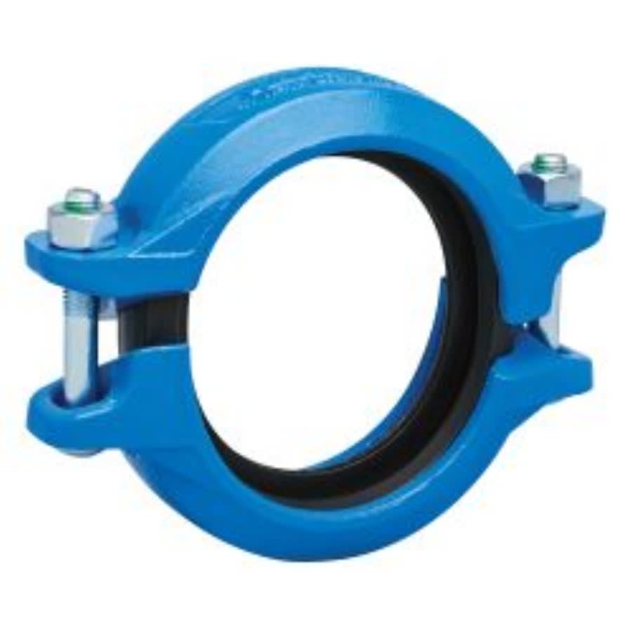 Rigid Coupling, 3 in, Groove, Ductile Iron, Enamel Painted, Potable