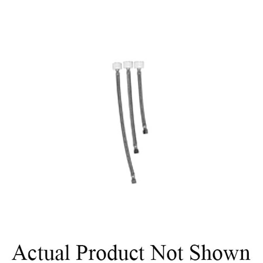 Flexible Water Supply, 3/8 x 7/8 in, Comp x Ballcock, 12 in L, Stainless Steel