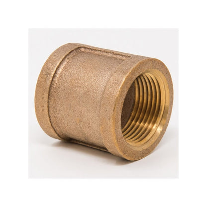 Coupling, 1 in, FNPT, Lead Free Brass, Rough Brass