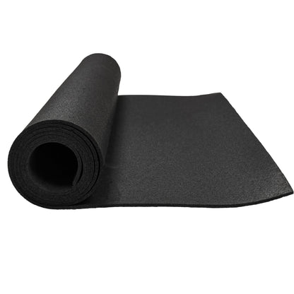 BLACK RUBBER ROLLED UTILITY MAT 48X72X0.75