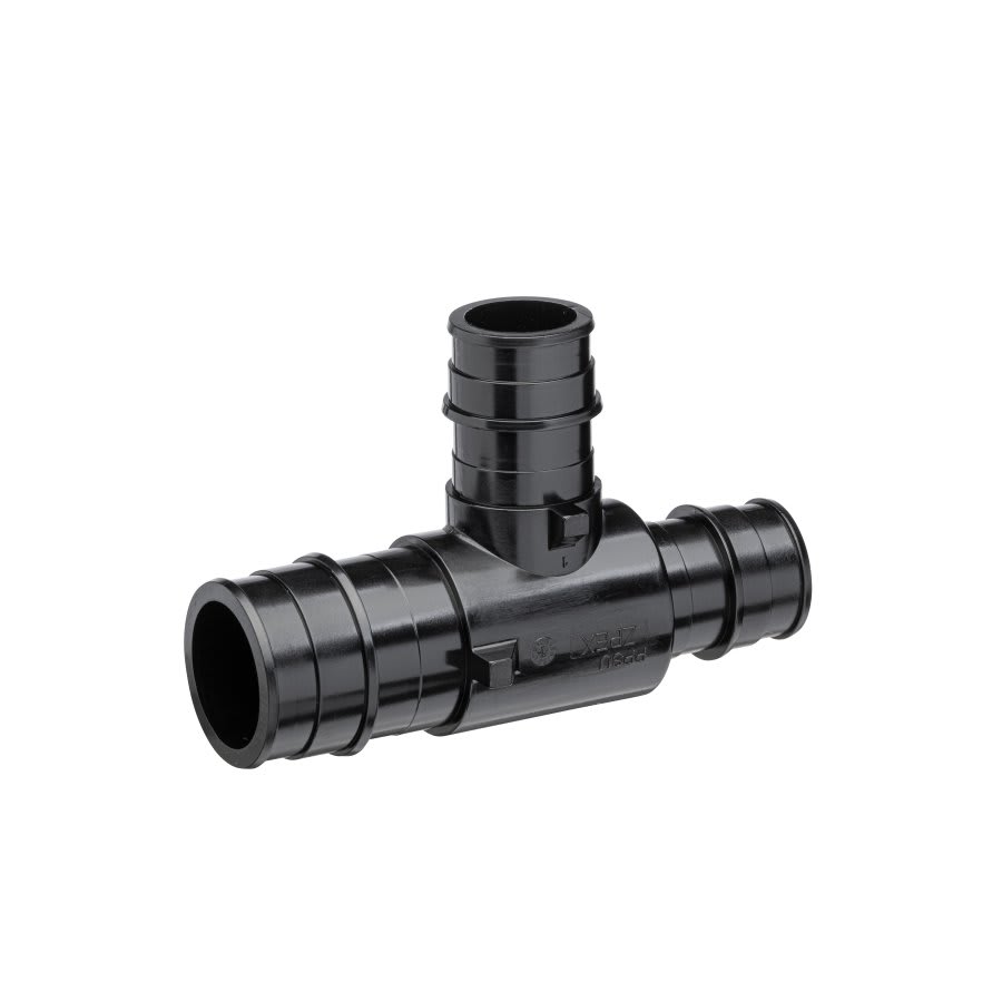 Tee, 1 x 3/4 x 3/4 in, Expansion PEX, Poly