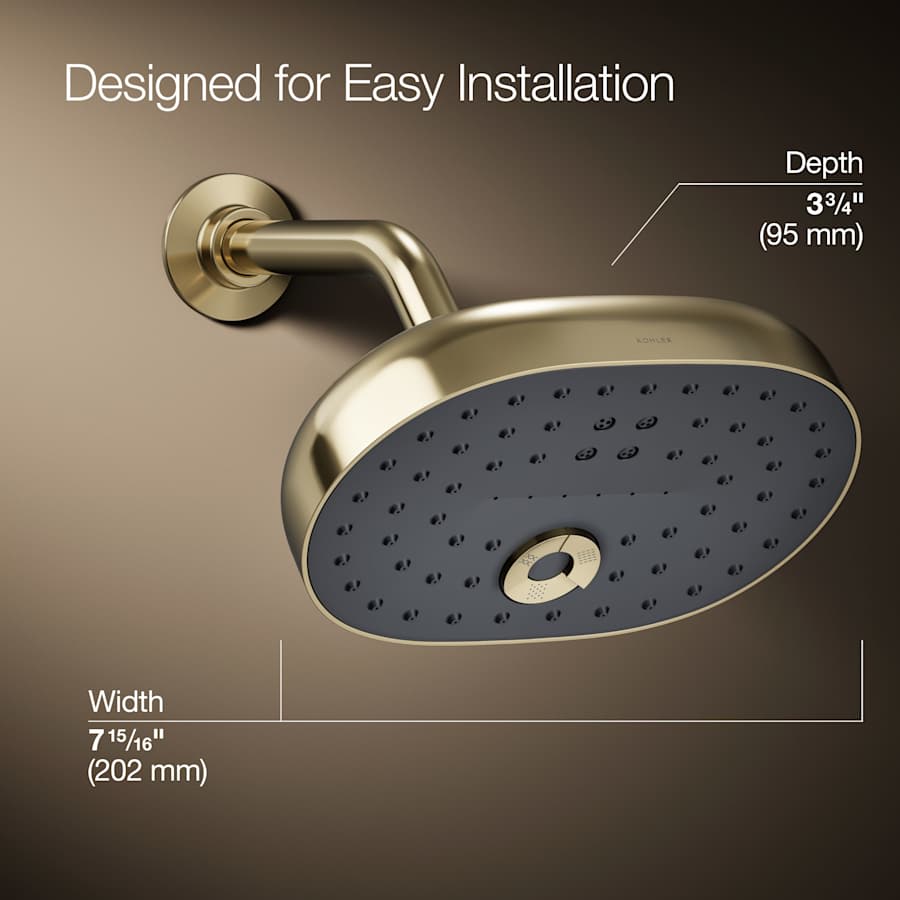 Statement 2.5 GPM Multi Function Shower Head with MasterClean Sprayface and Katalyst Air Induction Technology