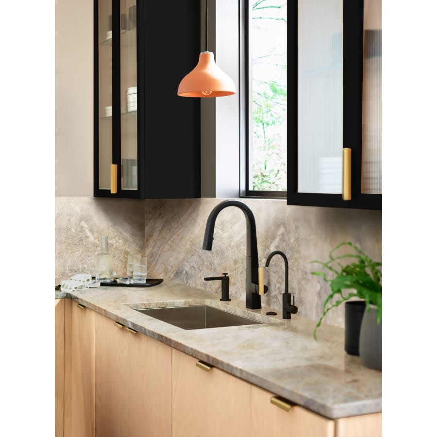 Nio 1.5 GPM Deck Mounted Pull Down Kitchen Faucet with Power Clean, Duralock, Duralast, and Reflex Technology