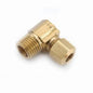 90 deg Elbow, 1/2 x 3/8 in, Comp x MNPT, Brass, Rough Brass, Domestic
