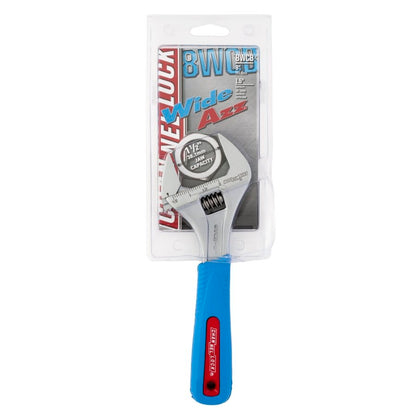 8 in, Adjustable Wrench, Wide Azz®, Chrome, Code Blue®