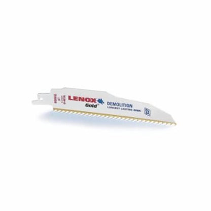 Gold® Demolition Reciprocating Saw Blade, 6 in L, 6 tpi, 0.062 in THK, 5-Pack