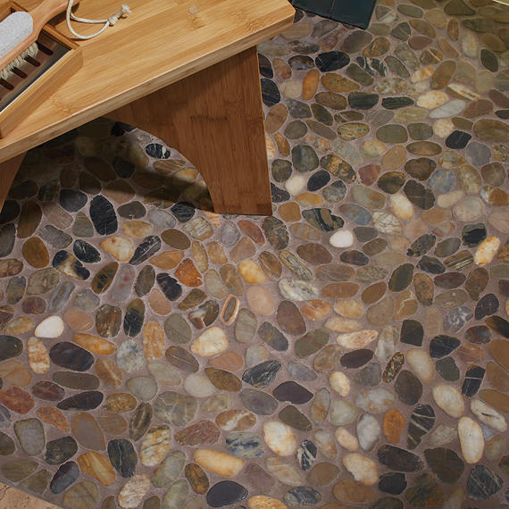 Decorative Accents Earthy Blend River Pebble Irregular Shape