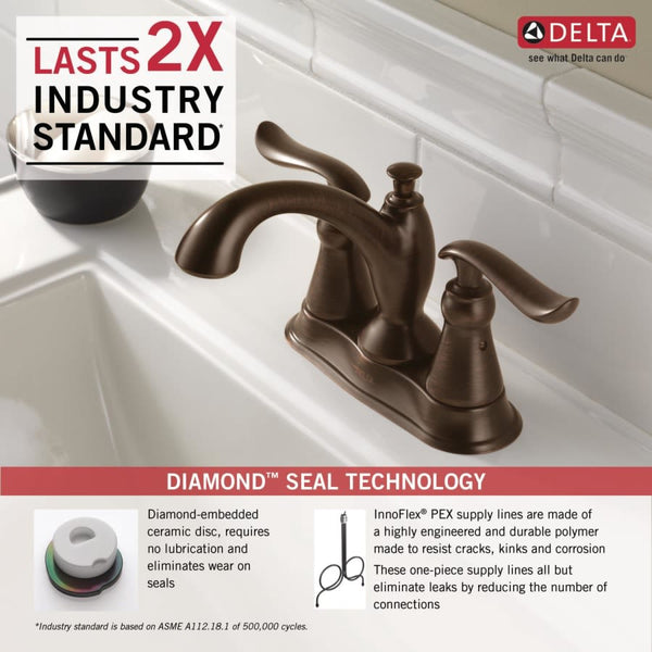 Linden Centerset Bathroom Faucet with Pop-Up Drain Assembly - Includes Lifetime Warranty