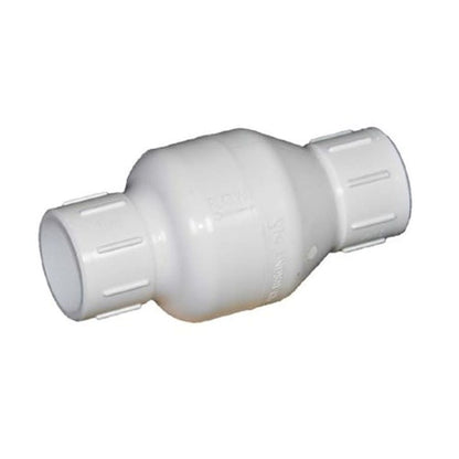 Spring Check Valve, 1-1/4 in, Socket, PVC