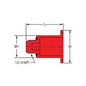 FlameGuard® Test Plug With O-Ring, 1/2 in, 1-27/32 in L, HDPE, Red