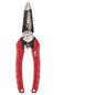 6-in-1 Single Handed Spring Loaded Combination Plier With Side Cutter and Wire Stripper, Forged Alloy Steel Jaw