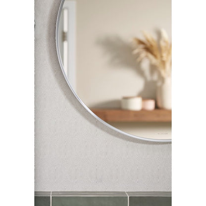 Essential 28-1/8" x 28-1/8"Circular Flat Framed Wall Mounted Bathroom Mirror