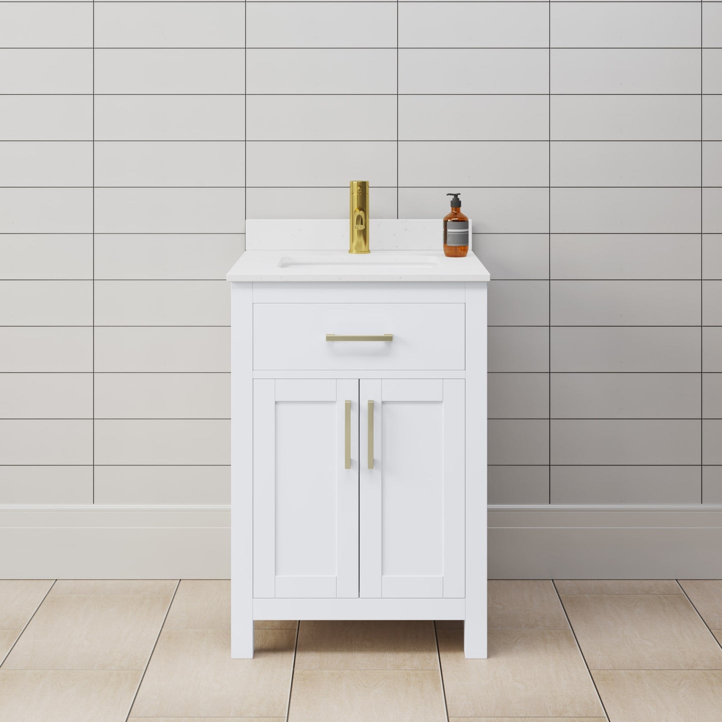 Beckett Single Bathroom Vanity - 24W x 35H x 22D