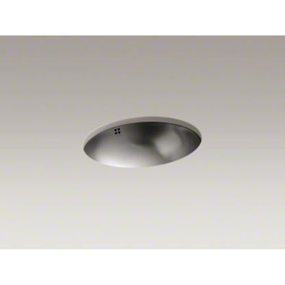 Bachata 17-1/8" Luster Stainless Steel Drop-in / Undermount Bathroom Sink With Overflow